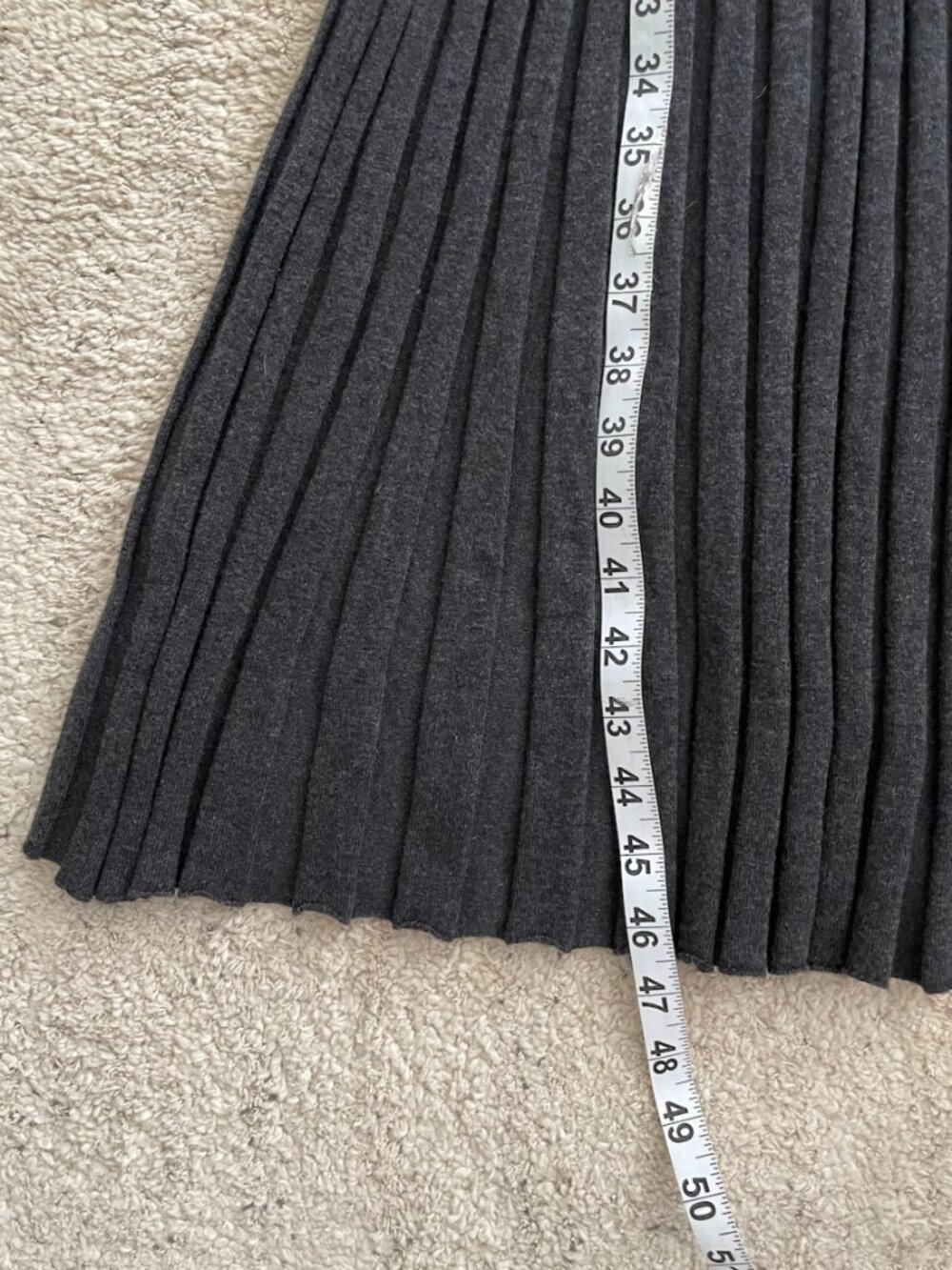 Quince Cotton Cashmere Ribbed Long Sleeve Crew Midi Dress NWT Size S Charcoal - Picture 13 of 15
